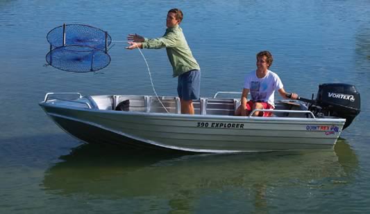 390 Explorer with Vortex Outboard