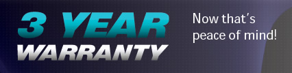 3 year warranty