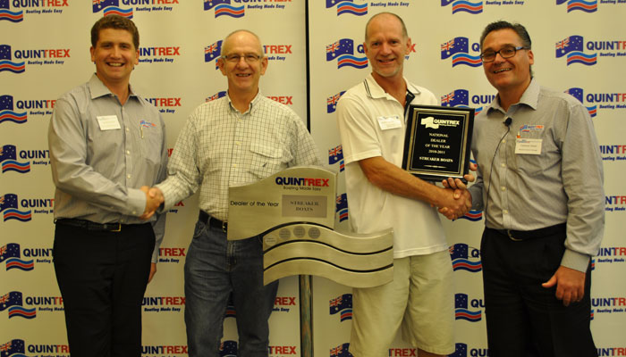 Streaker Boats win Quintrex 2011 National Dealer of the Year Award